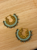 Boucles d'oreilles bohèmes bleues