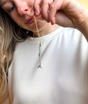Long Fish Necklace - Green