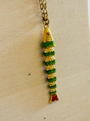 Long Fish Necklace - Green