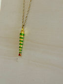 Long Fish Necklace - Green