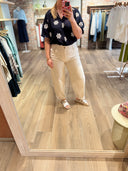Phoebe White Barrel Jeans