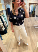 Phoebe White Barrel Jeans