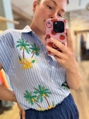Salina Blouse - Palms