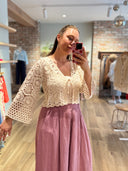 Hannah Crochet Knit Gilet