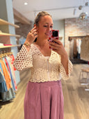 Hannah Crochet Knit Gilet
