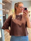 Reese Oversized T-Shirt - Chocolate