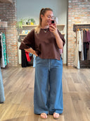 Reese Oversized T-Shirt - Chocolate