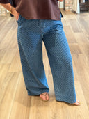 Polka Dot Wide Jeans