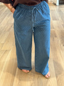 Polka Dot Wide Jeans