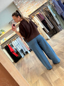Polka Dot Wide Jeans