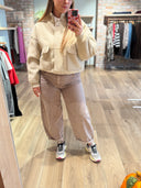 Phoebe Taupe Barrel Jeans