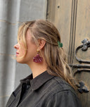 Bordeaux Leaf Oorbellen