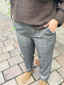 Lisa Slim Pant - Zwarte Hummus Tannine