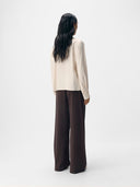 Jacira Bow Shirt - Wit Zand