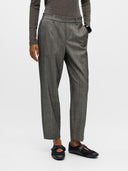 Lisa Slim Pant - Zwarte Hummus Tannine