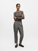 Lisa Slim Pant - Zwarte Hummus Tannine