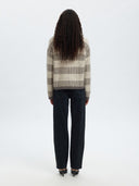 Alva Knit Stripe - Medium Grey Melange