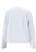 Essentiële boxy tee met lange mouwen – helderwit