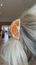 Oranje haarclip